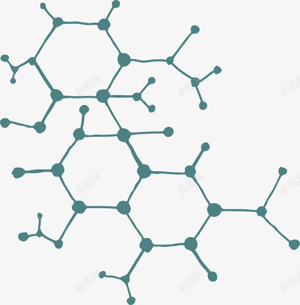 分子结构图png免抠素材_新图网 https://ixintu.com 分子结构 化学分子 多边形 矢量素材 网络结构