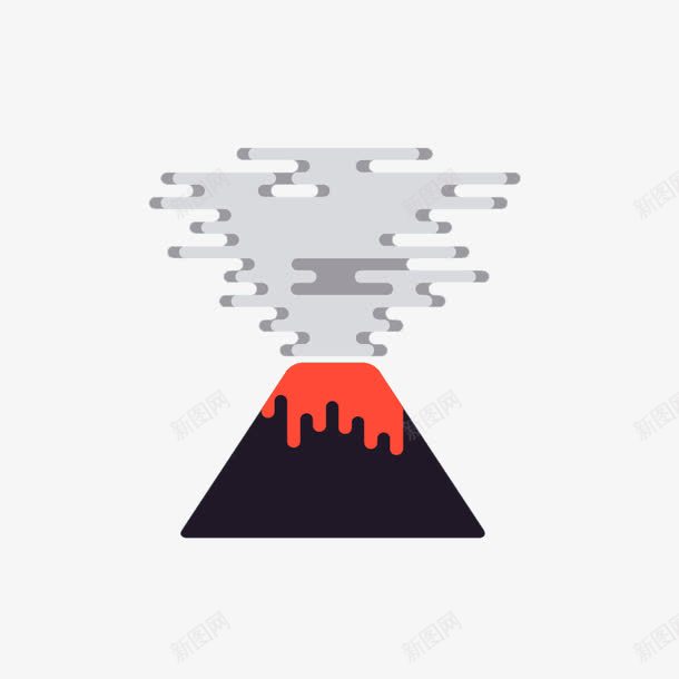 创意卡通火山png免抠素材_新图网 https://ixintu.com 冰岛 卡通 火山 火山手绘 火山灰 火焰山卡通 烟雾
