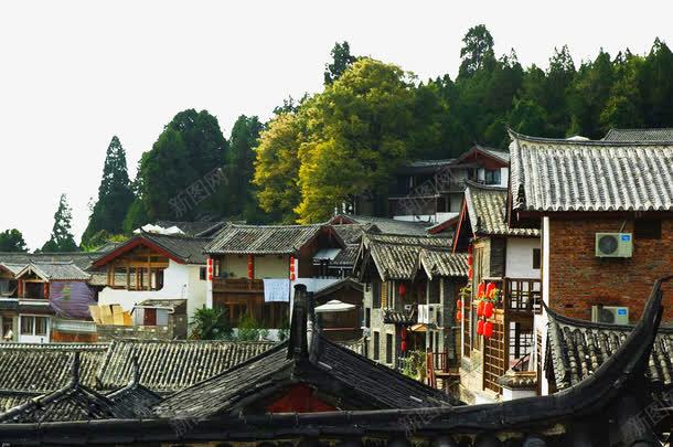 丽江古镇狮子山客栈群景观png免抠素材_新图网 https://ixintu.com 丽江古镇 云南 客栈群景观 旅游 狮子山