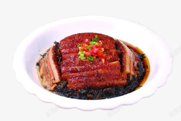 粤菜烧白png免抠素材_新图网 https://ixintu.com 五花肉 名菜 梅菜 梅菜扣肉 猪肉
