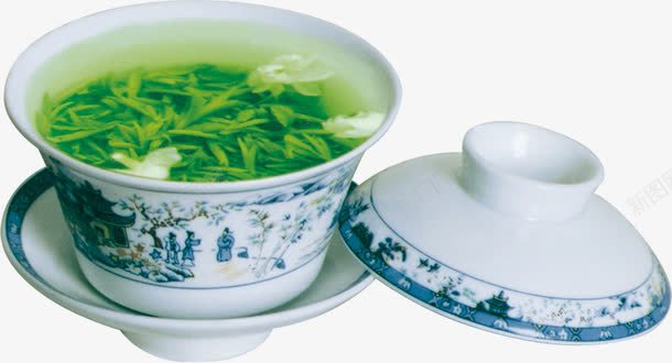 一杯侧边绿茶png免抠素材_新图网 https://ixintu.com 一杯 中国风 茶 茶杯