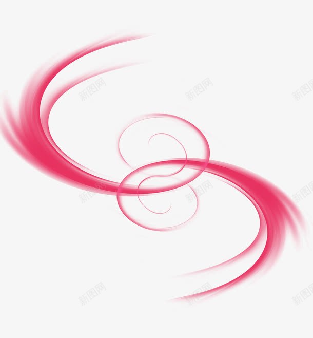 红色光效彩带psd免抠素材_新图网 https://ixintu.com 光效 海报素材 红色 螺旋彩带