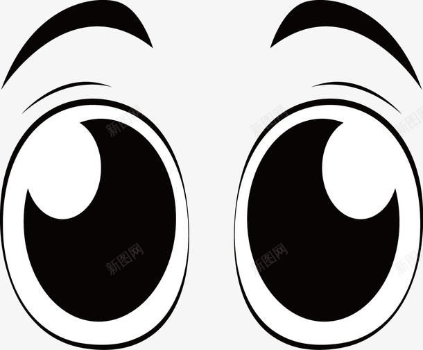 可爱手绘圆溜溜眼睛眼眶图标png_新图网 https://ixintu.com 卡通 圆溜溜 彩绘 眉毛 眼珠子 眼眶 眼睑 眼睛 眼睛图标 瞳孔 黑色 黑色眼眶