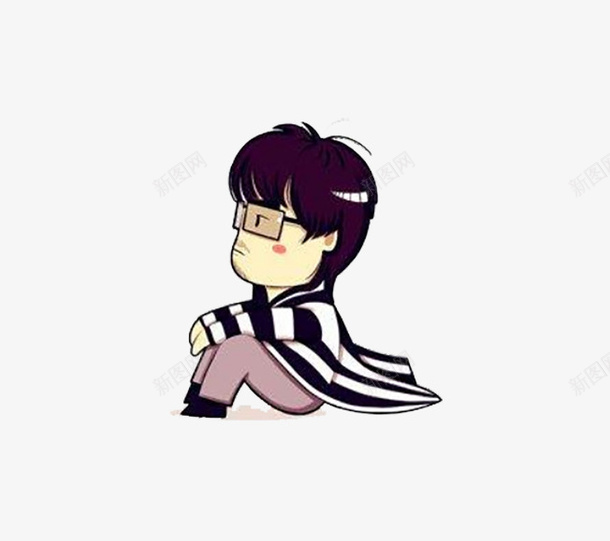 卡通惆怅心情差坐着png免抠素材_新图网 https://ixintu.com 卡通 坐着 心情差 心累卡通惆怅心情差坐着 惆怅 难受