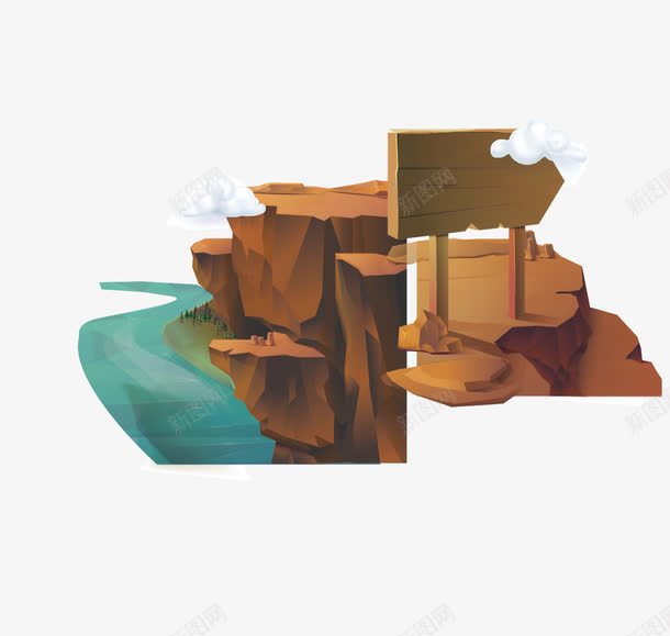 海边悬崖矢量图ai免抠素材_新图网 https://ixintu.com 云雾 卡通 悬崖 悬崖边 海 矢量图