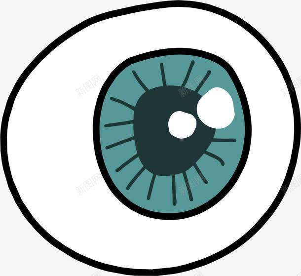 简约眼珠眼球png免抠素材_新图网 https://ixintu.com 万圣节 可爱手绘 涂鸦 眼珠 眼球 矢量图案 简约