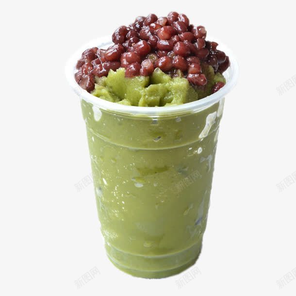 抹茶红豆沙冰png免抠素材_新图网 https://ixintu.com 凉爽 夏日饮品 抹茶沙冰 碎冰 红豆沙冰 美味 降温 餐饮