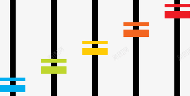 音量控制图标png_新图网 https://ixintu.com 声音 彩虹色 音乐 音量图标 音量大小 音量控制面板