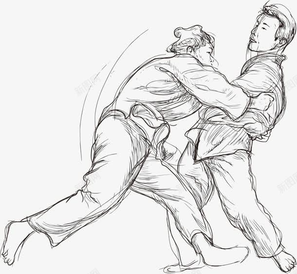 武术搏击png免抠素材_新图网 https://ixintu.com 体育运动 功夫 搏击 格斗 武术人物绘画 武术插图 武术插画 武术搏击 水墨画