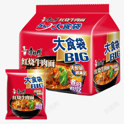 康师傅大食袋红烧牛肉面png免抠素材_新图网 https://ixintu.com 大 康师傅 美味 高清