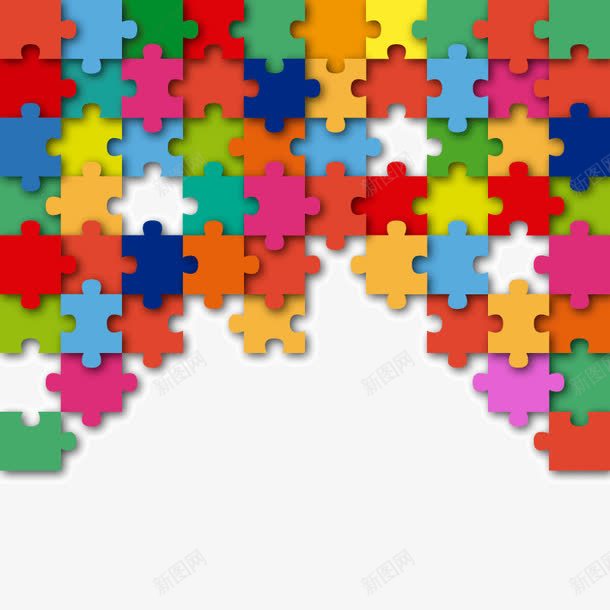 拼图块背景装饰矢量图ai免抠素材_新图网 https://ixintu.com 彩色 彩虹色 拼图ui 拼图块 矢量图 矢量素材 背景装饰 页面装饰