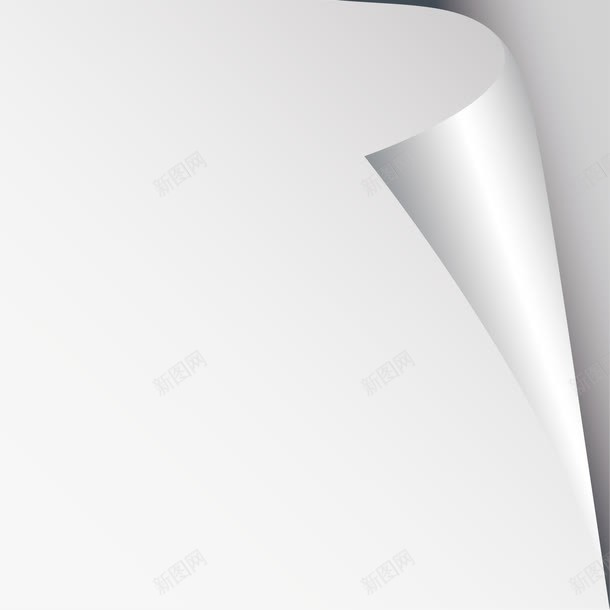 灰色漂亮卷角png免抠素材_新图网 https://ixintu.com 卡通卷角 翻开 翻纸 翻页 翻页卷角