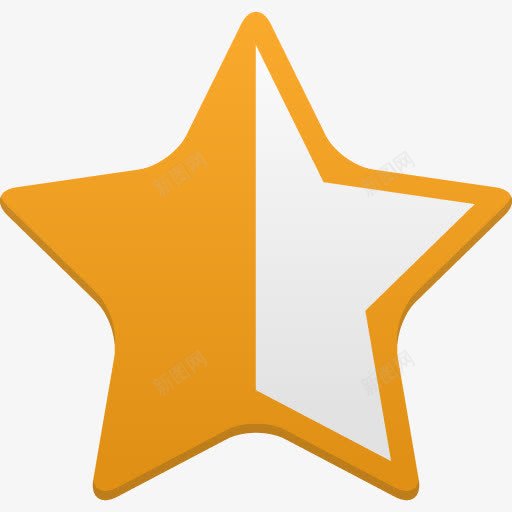 半实心星星图标png_新图网 https://ixintu.com star 五角星 星星 星级