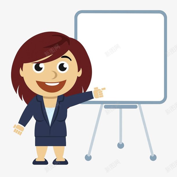 讲解员矢量图eps免抠素材_新图网 https://ixintu.com 商务 女性 装饰 讲解员 矢量图