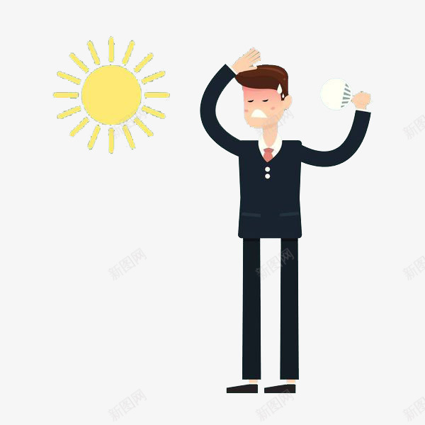 煽扇子的男子png免抠素材_新图网 https://ixintu.com 卡通人物 夏天 夏天的味道 夏季 温度高 火热 炎夏 炎暑 炎热 炽热 热 煽扇子 盛暑 酷暑 闷热