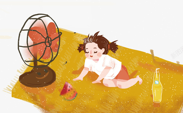夏天唯美吹风扇女孩png免抠素材_新图网 https://ixintu.com 24节气 二十四节气 唯美 处暑 夏天 夏天唯美吹风扇女孩 大暑 女孩 小暑
