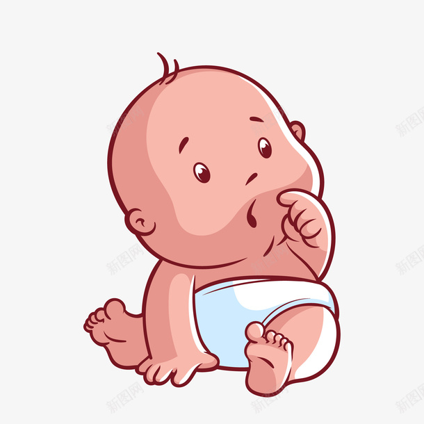 卡通可爱的小宝宝png免抠素材_新图网 https://ixintu.com 人物设计 卡通 可爱 小宝宝 手绘 母乳喂养周