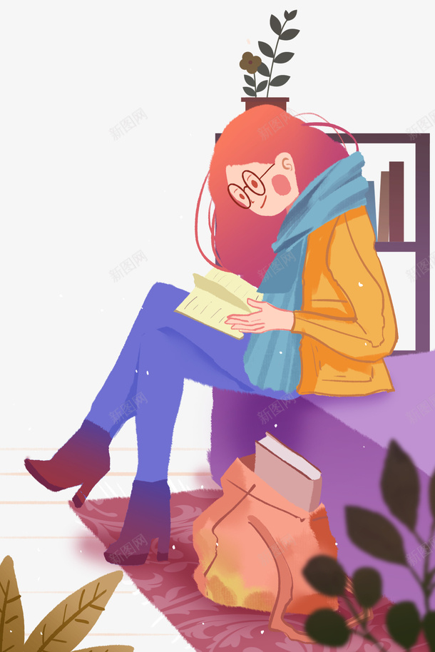 世界阅读日爱读书增知识psd免抠素材_新图网 https://ixintu.com 世界读书日 世界阅读日 大学生读书 看书 看书的人物 知识 阅读