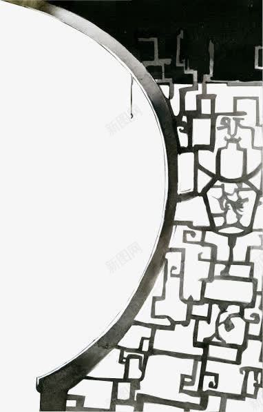 古风圆形门框装饰png免抠素材_新图网 https://ixintu.com 古风 圆形 装饰 门框