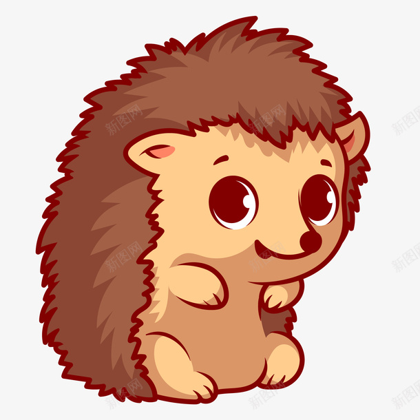 卡通刺猬矢量图ai免抠素材_新图网 https://ixintu.com 刺猬 动物 动物插画 卡通 卡通动物 可爱动物 小动物 矢量图
