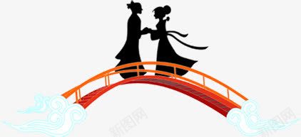爱在七夕鹊桥相会png免抠素材_新图网 https://ixintu.com 七夕 鹊桥相会