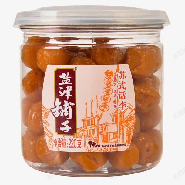 盐津铺子苏式话梅png免抠素材_新图网 https://ixintu.com 产品实物 休闲零食 梅子 甜食 蜜饯果干 话梅