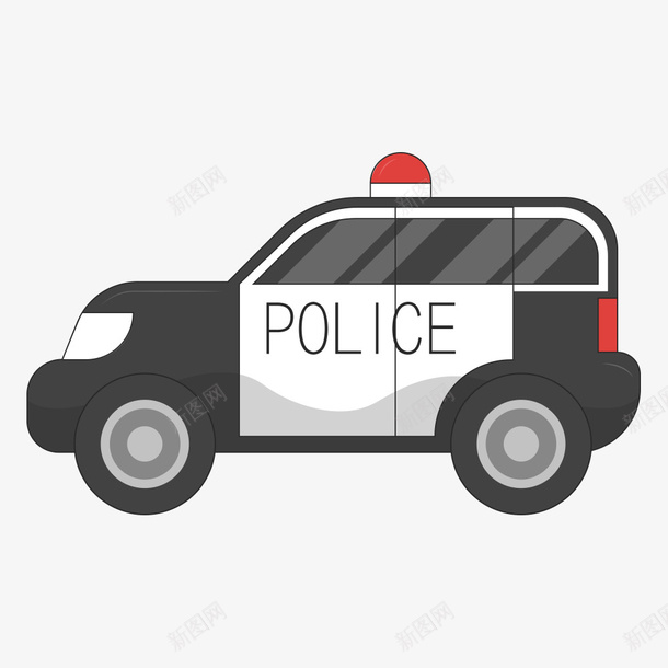 卡通黑色交警车矢量图ai免抠素材_新图网 https://ixintu.com police 交警车 任务 出动 干警 汽车 警员 警笛声 警车 追捕 黑色 矢量图