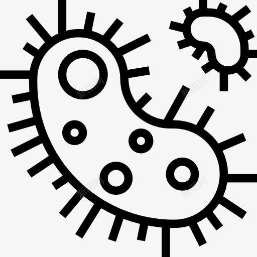 细菌图标png_新图网 https://ixintu.com 教育 生物 病毒 科学 细菌