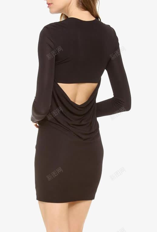 美女露背装黑色晚宴服黑色小礼服png免抠素材_新图网 https://ixintu.com 女性 服饰 美女背部 背部 背部写真 黑色小礼服