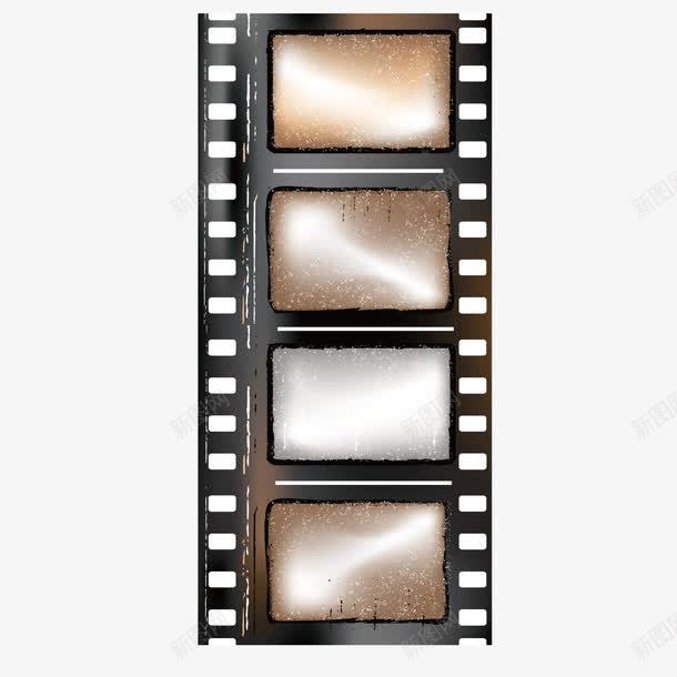 棕色老胶片电影交卷边框矢量图ai免抠素材_新图网 https://ixintu.com 棕色 电影交卷 老胶片 胶片边框 边框 矢量图