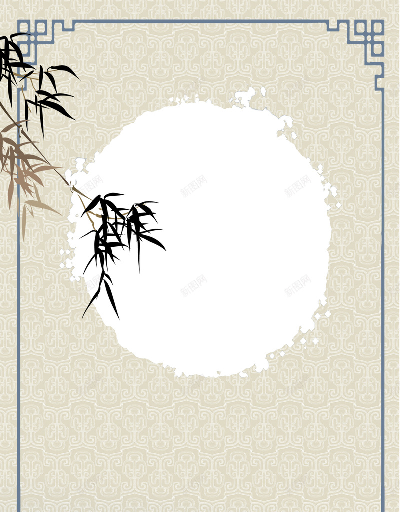 中国风古老底纹海报背景图jpg设计背景_新图网 https://ixintu.com 中国画 传 兰草 古典 回形纹边框 山水 手绘 枝条 梅花 水墨 竹子 花草 蜻蜓 蝴蝶 远山 麻雀