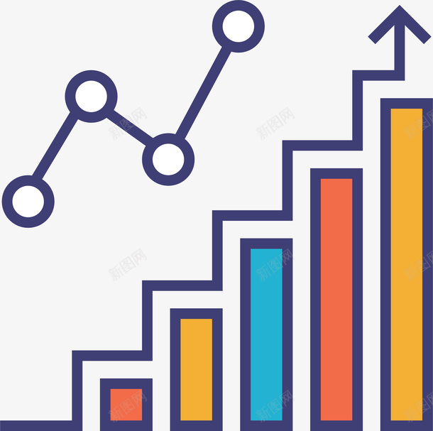 增长比例标矢量图图标ai_新图网 https://ixintu.com 免抠图 卡通装饰 增长比例 增长率 矢量图案 金融 矢量图