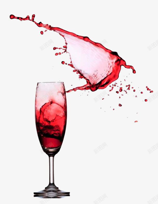 玻璃杯装喷洒的红酒png免抠素材_新图网 https://ixintu.com 喷洒的红酒 喷溅红酒 红酒 红酒喷溅 红酒杯 酒杯