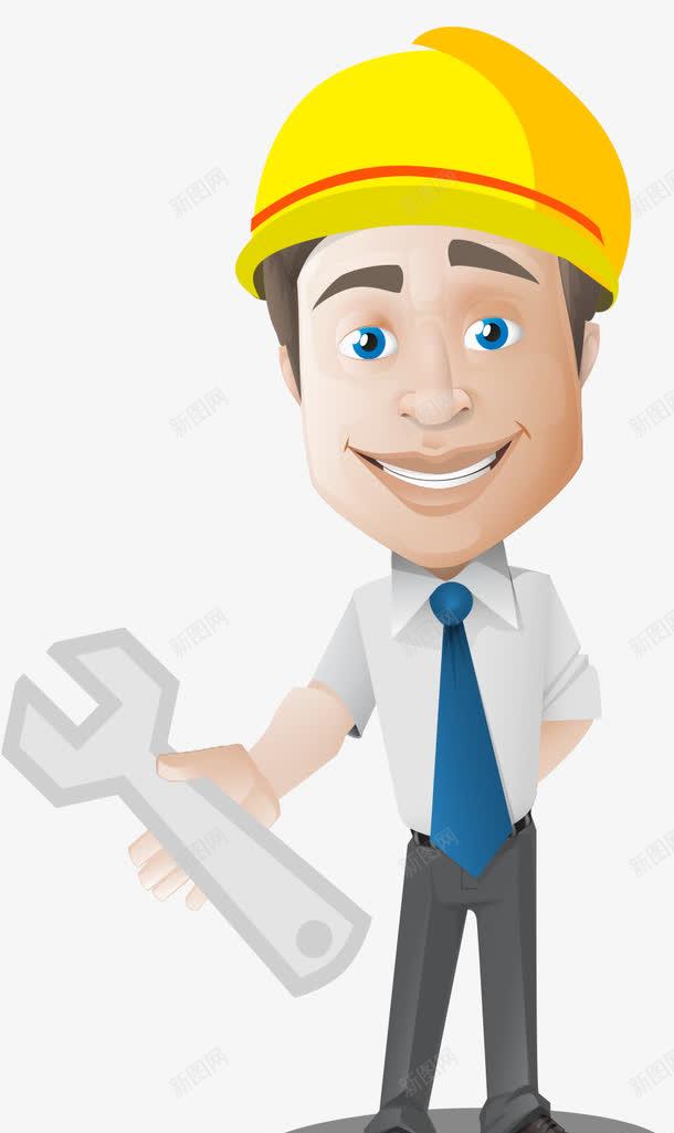 卡通工程师工人扁平化人物png免抠素材_新图网 https://ixintu.com 人物 卡通 工人 工程师 扁平
