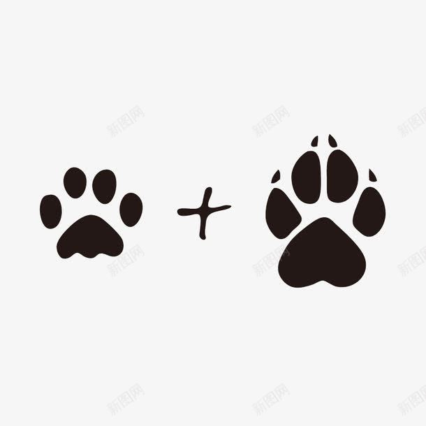熊爪印照片png免抠素材_新图网 https://ixintu.com 加号 大熊爪 小熊抓 棕色 熊爪