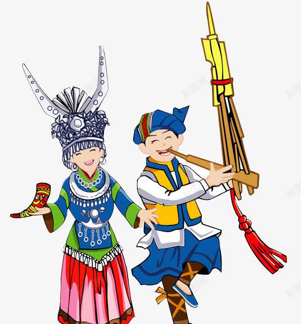 跳舞的苗族姑娘png免抠素材_新图网 https://ixintu.com 卡通 手绘 苗族姑娘 贵州苗族 跳舞 跳舞姿势