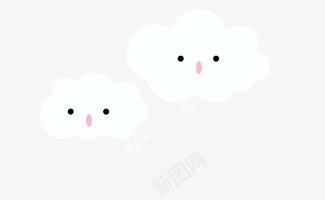 Q版小云朵卡通背景图png免抠素材_新图网 https://ixintu.com 云朵 卡通 背景