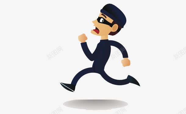 正在逃跑的犯人png免抠素材_新图网 https://ixintu.com 不能犯罪 害怕 巡查 胆怯 警察巡逻 逃跑 黑蓝色