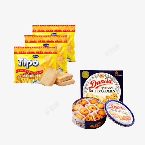 金冠饼干与奶油膜饼png免抠素材_新图网 https://ixintu.com 充饥 奶油膜饼 金冠饼干 铁盒子 零食 饼干