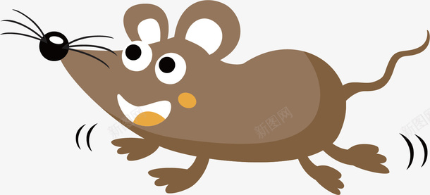 奔跑的小老鼠png免抠素材_新图网 https://ixintu.com 动物 可爱 奔跑 老鼠 耳朵 胡子 黑色