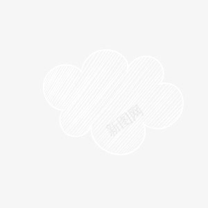 阴影云朵png免抠素材_新图网 https://ixintu.com 云朵 手绘 斜杠