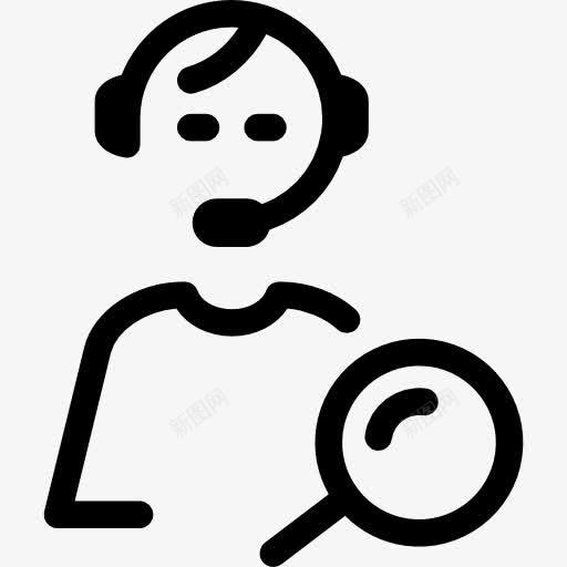 寻找一个解决方案图标png_新图网 https://ixintu.com 人 信息 客户服务 搜索 放大镜的帮助下 电话销售