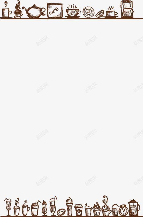 可爱的页头页脚矢量图ai免抠素材_新图网 https://ixintu.com 冰淇淋 可爱 咖啡 页头 页脚 矢量图