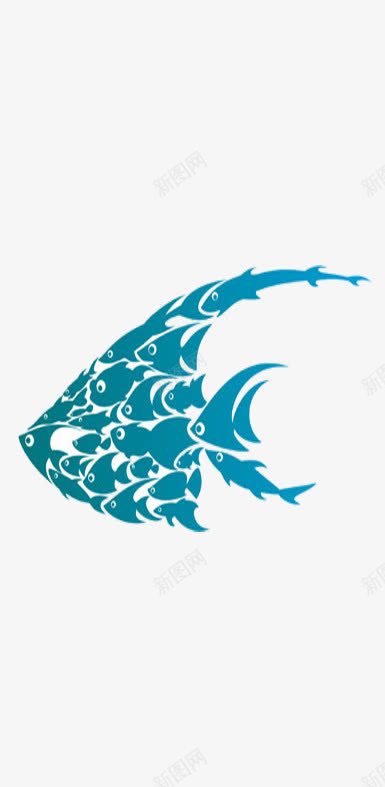优美的身姿png免抠素材_新图网 https://ixintu.com 大鱼 小鱼 手绘 深海鱼群 艺术 蓝色 装饰