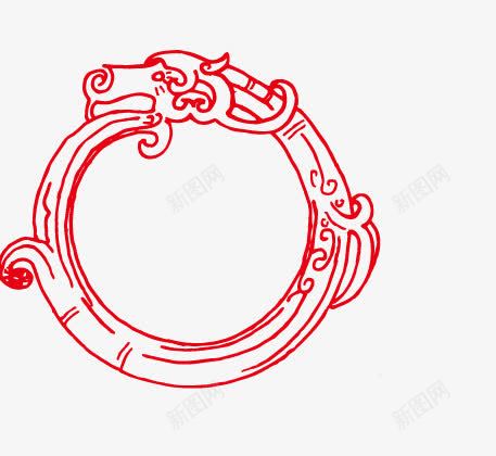 传统花纹png免抠素材_新图网 https://ixintu.com 传统素材 节日素材 花纹 装饰图案 龙纹云