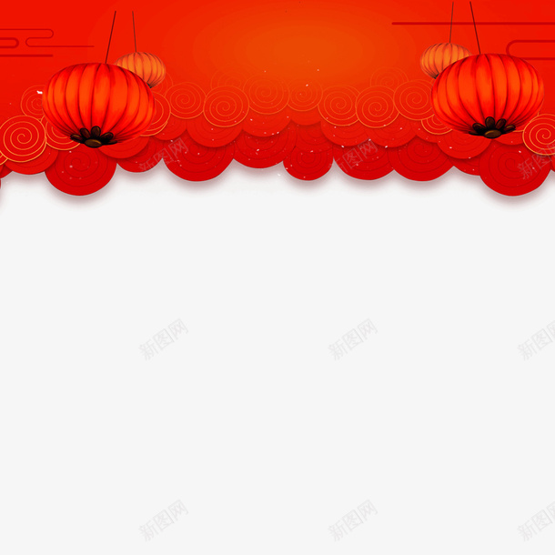 云层灯笼psd免抠素材_新图网 https://ixintu.com PNG免抠图下载 传统 古风 背景 装饰 过年 页面