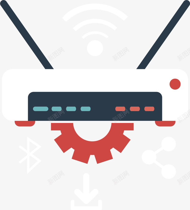 无线信号接收器矢量图ai免抠素材_新图网 https://ixintu.com WiFi 创意 卡通手绘 抽象 无线网 矢量图