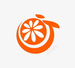 橘子标志橙色橘子logo图标高清图片