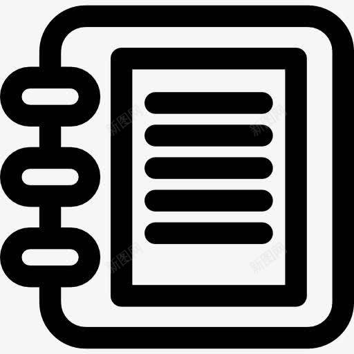 地址簿图标png_新图网 https://ixintu.com 工具和用具 电话本 笔记本 螺旋装订 装订册子 通讯录