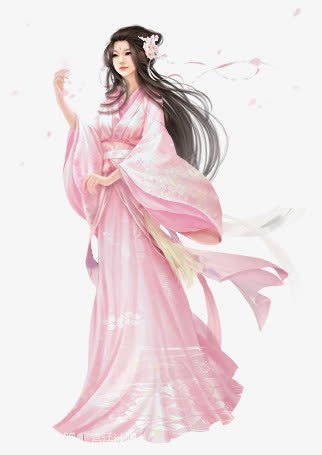 优美粉衣美女古风手绘png免抠素材_新图网 https://ixintu.com 优美 古风 手绘 美女